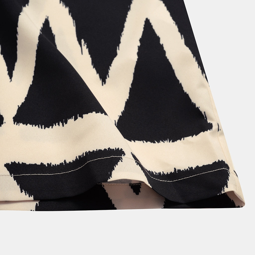 Camisa  Estampada de Botão Coringa