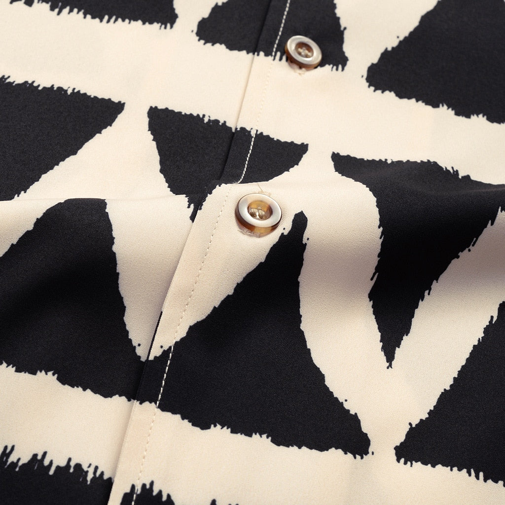 Camisa  Estampada de Botão Coringa