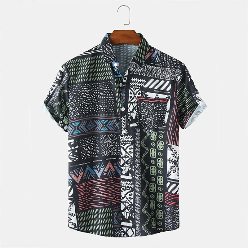 Camisa Estampada de Botão Godness