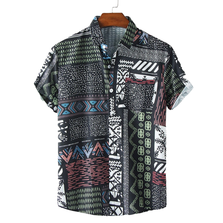 Camisa Estampada de Botão Godness